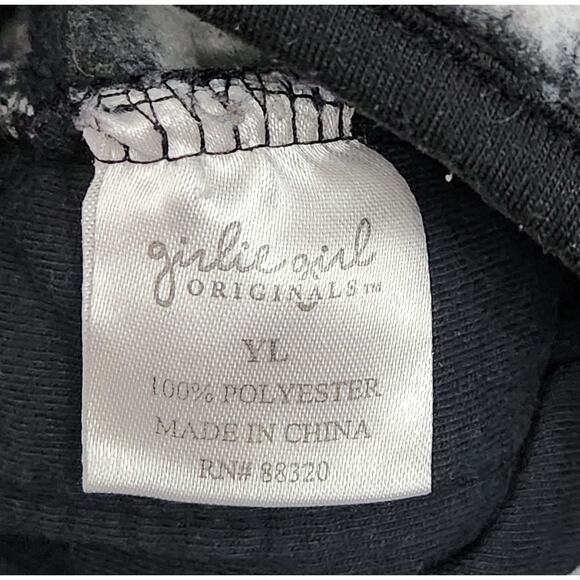 C.C. Kids Girlie Girl Black White Animal Print Sherpa Pullover Jacket YL Pockets - Picture 8 of 8